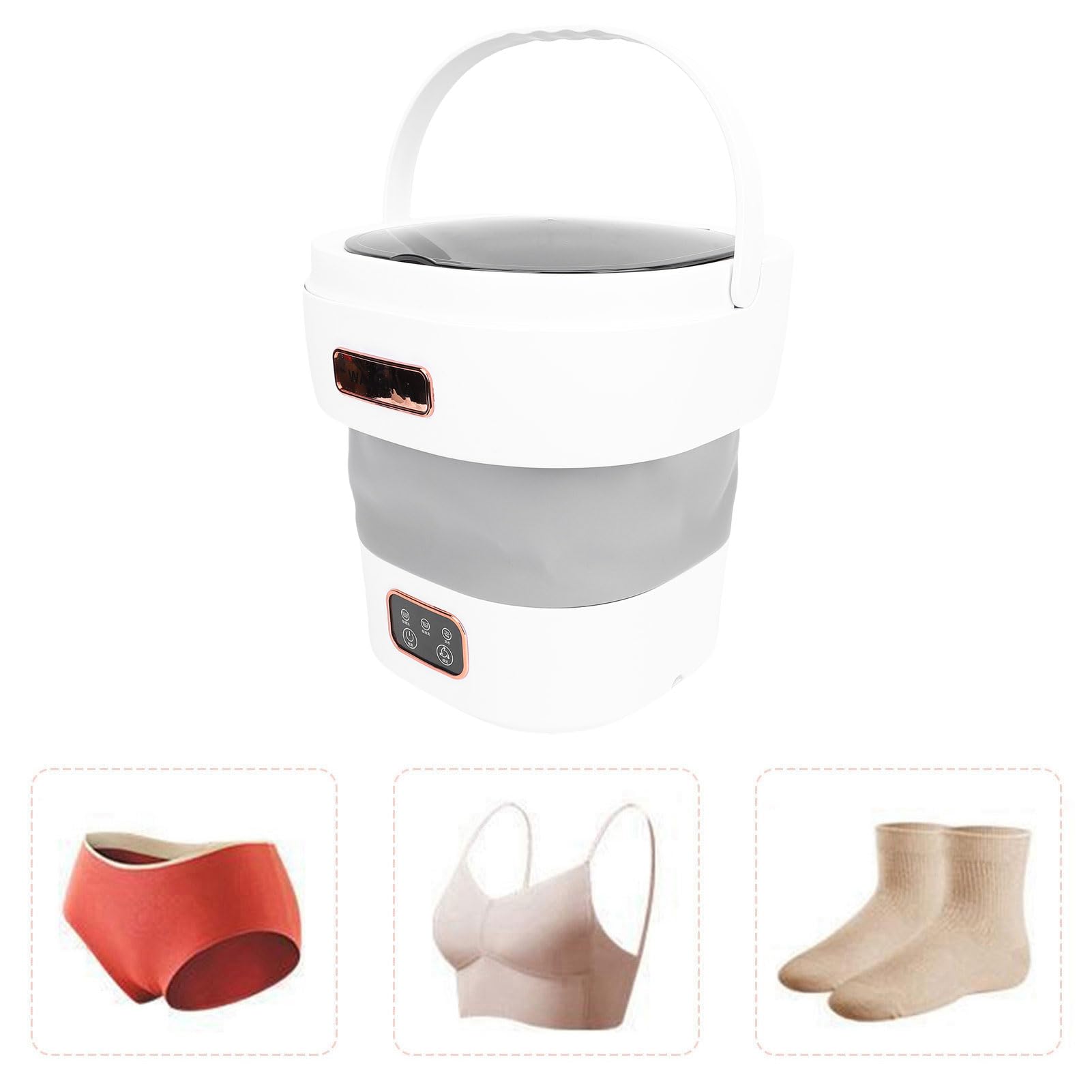 Lavadora Portátil, 12 Litros de Drenaje Automático Seco de 12l Lavadora Pequeña para Dormitorios de Apartamentos Hoteles (Enchufe de la UE)