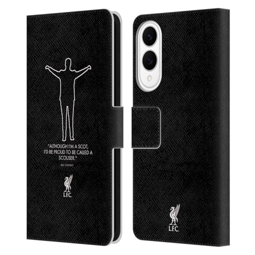 Étui portefeuille Samsung S25 Edge Liverpool FC en cuir avec citations Shankly