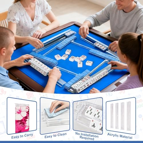 Accesorios Mahjong: 4 racks con empujadores y bolsa miniatura 6