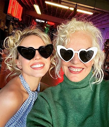 GIFIORE Heart Sunglasses Vintage Retro Oversized Heart Shaped Cat Eye Sun Glasses2