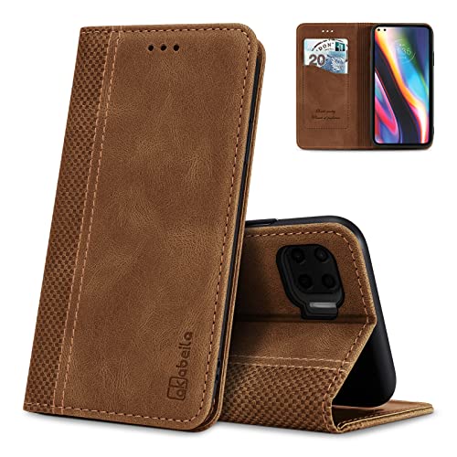 AKABEILA Capa para Motorola Moto G73 5G Premium PU Couro Flip Capa Carteira com Fecho Magnético Kick