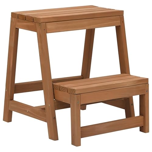 Foldable Step Stool Solid Firwood,Step Stools-6.91lbs