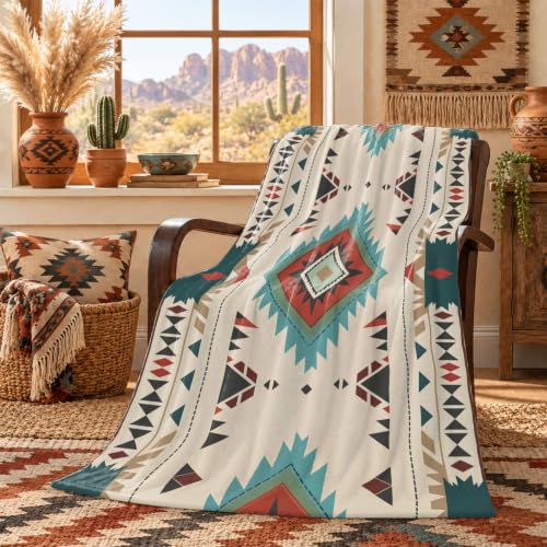 Aipon Boho Aztec Throw Blanket 50'x 60', Western...