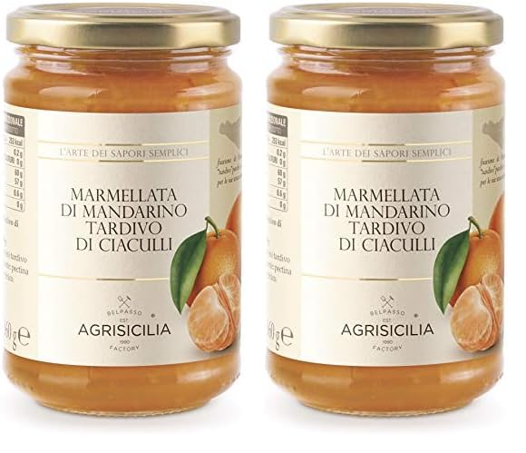 Agrisicilia Marmellata di Mandarino Tardivo di Ciaculli (Confezione da 2)