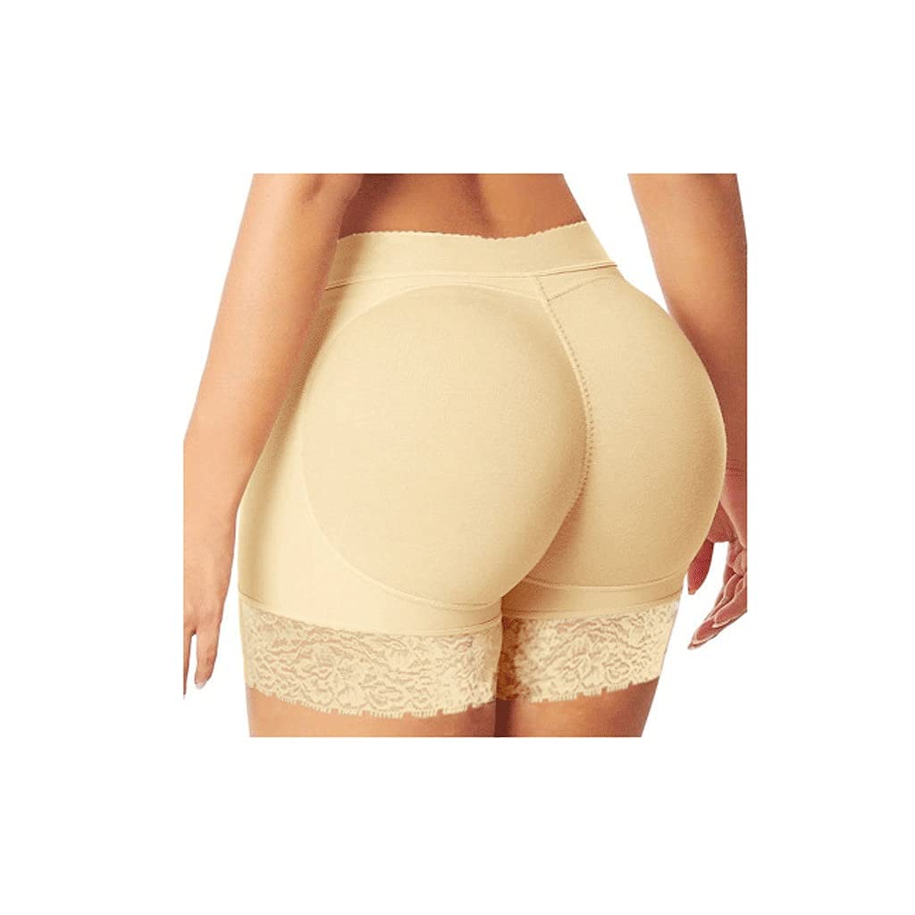 SarowButt pads بوت رفع سراويل الإناث الأرداف سميكة رغوة وسادة وهمية الأرداف جميلة الأرداف وهمية بعقب السراويل السلامة Butt Enhancer Shapewear (Color : Beige, Weight : 50-57KG)