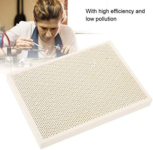 High Temperature Resistant Soldering Board, Ceramic Honeycomb Soldering Board + Soldering Mat Jewelry Heating Paint Printing Drying Tool Plate Mat Sheet For Gas Stove Head 135 * 95 * 13mm