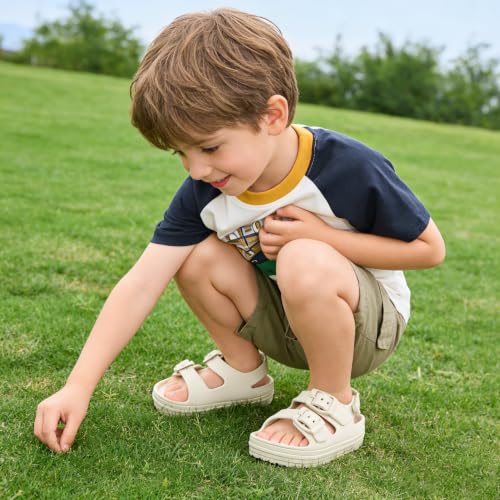 Image of Toddler Buckle Sandals Open Toe Water Sandal with Adjustable Back Strap for Boys Girls