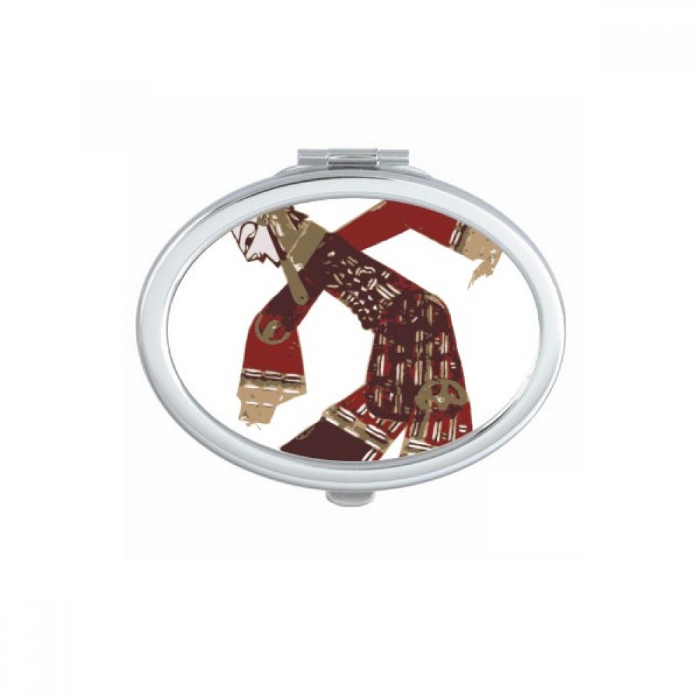 Miroir compact opéra chinois multicolore un cadeau artisanal original