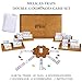 Offelec Mexican Train Dominoes Set with 8 Holders, Double 12 Dominos Set for Adults, Mexican Dominoes Train for Kids and Family Game, Mexican Train Games with 91 Colored Tile Dominos and Wooden Box