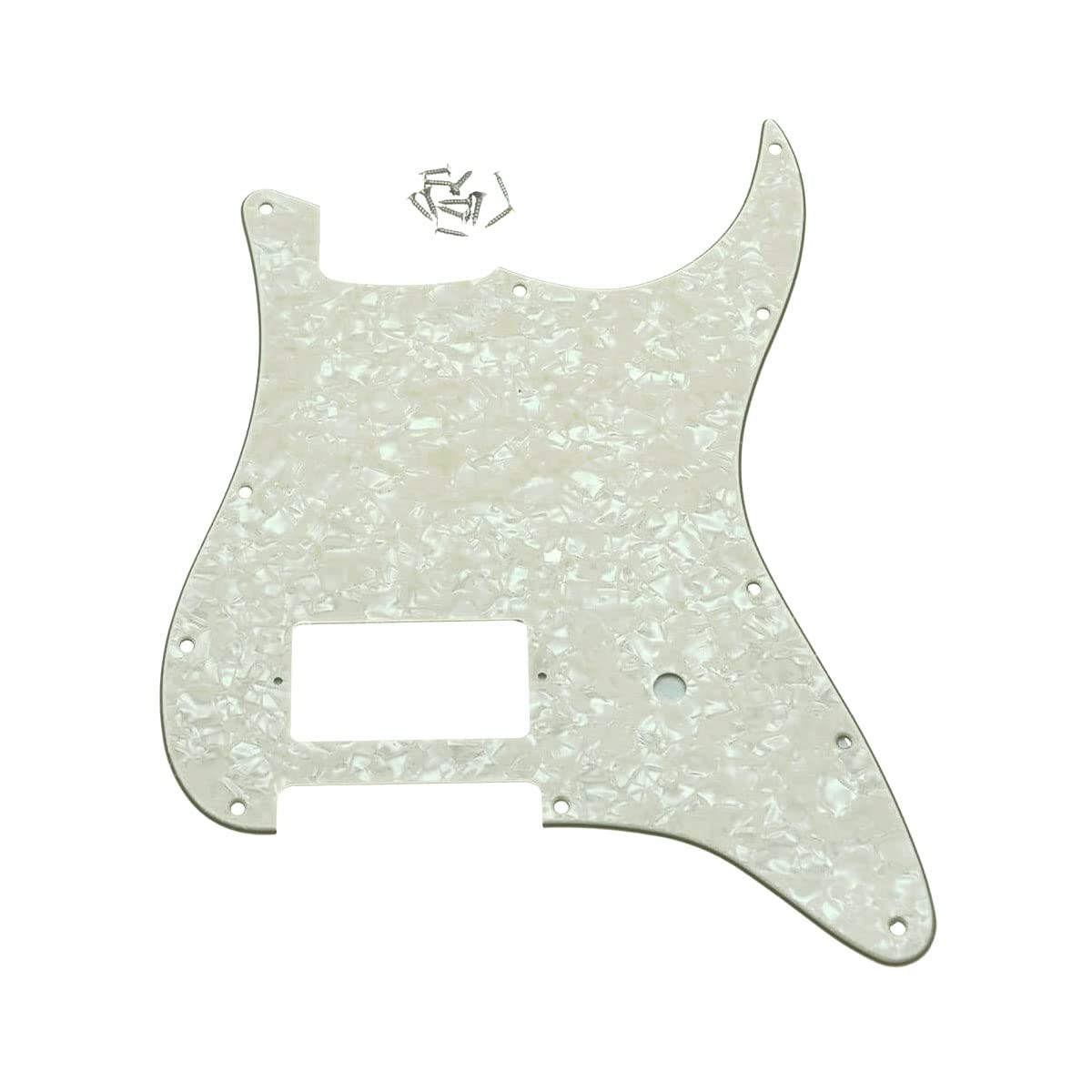 Dopro 11-otworowa płytka tylna gitarowa ST Strat z jednym Humbuckerem, płytka ochronna do gitary FD Delonge Aged Pearl