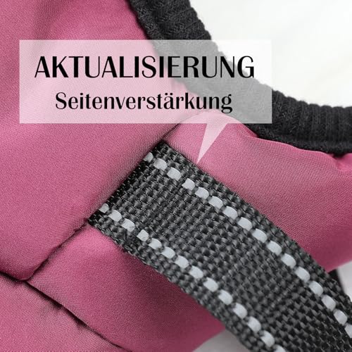 Aiboria Hundejacken für den Winter Winddicht Wasserdicht 2 in 1 Outfit Kaltwettermantel Hundewestengeschirr Welpen Winter Warme Jacke Kleines Blau XXL