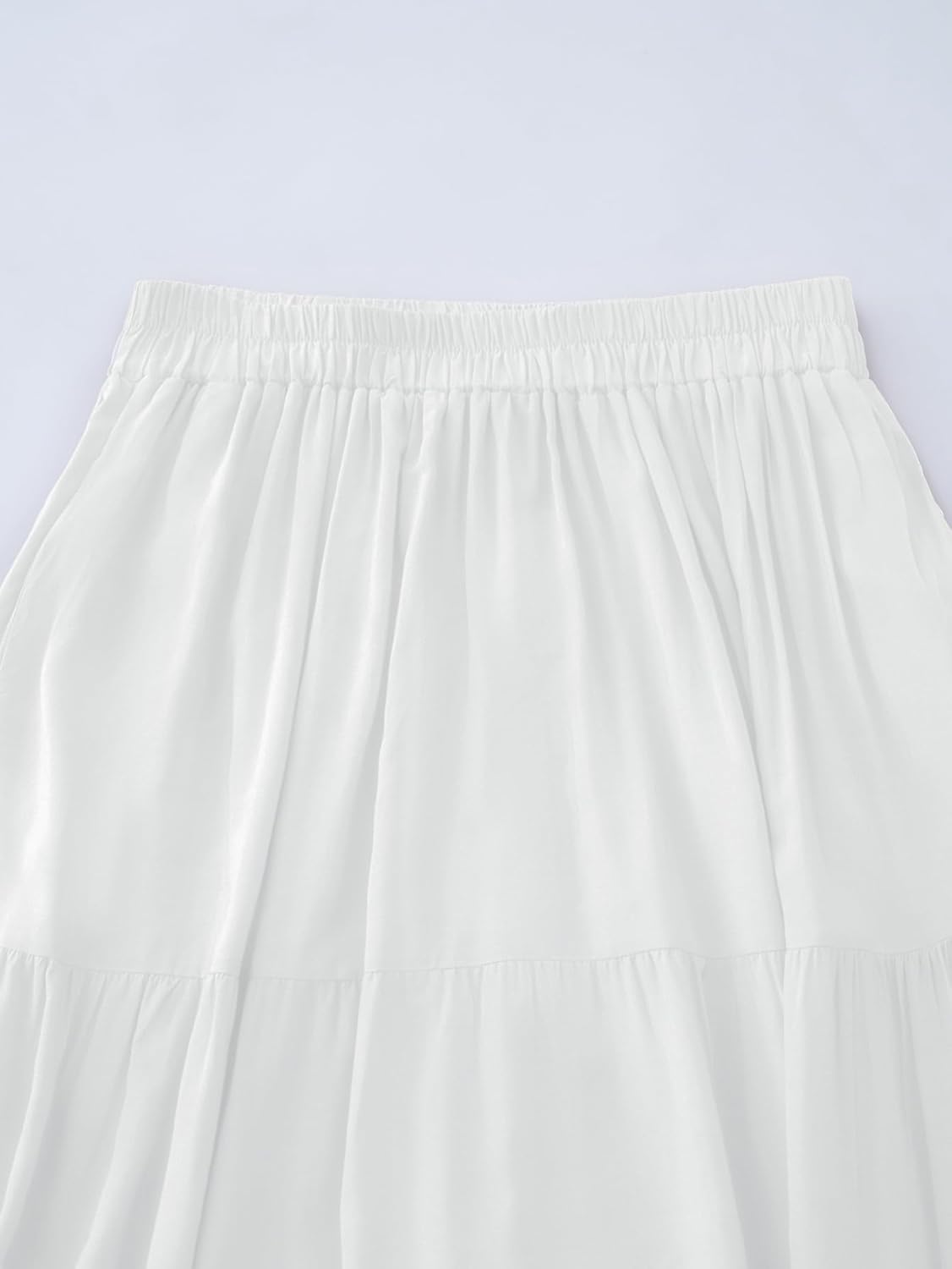 OSTOO Women's Summer Long Flowy Renaissance Skirt with Pockets - Boho High Waist A-Line Maxi Skirt - Image 2