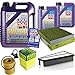 Produktbild QR-PARTS 69346619 Filter Set Inspektionspaket 7 Liter Liqui Moly Motoröl Leichtlauf High Tech 5W-40 MANN-FILTER Innenraumfilter Luftfilter Ölfilter