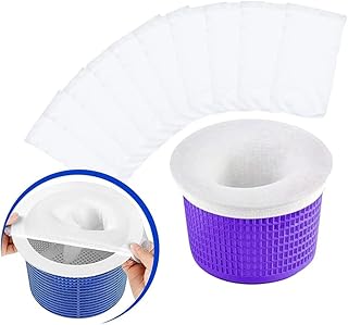 10Pack Pool Skimmer Socks, Pool Filter Socks Ultra Fine Mesh Screen Liner for Swimming Pool Basket Filter Pool & Spa Savers for Baskets and Skimmers