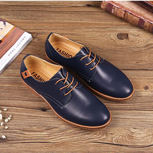 ZHOUYF Mens Dress Shoes Fashion Business Formal Leather Shoes Lace-up Round-Toe Breathable Oxford Shoes Wedding Shoes for Men3