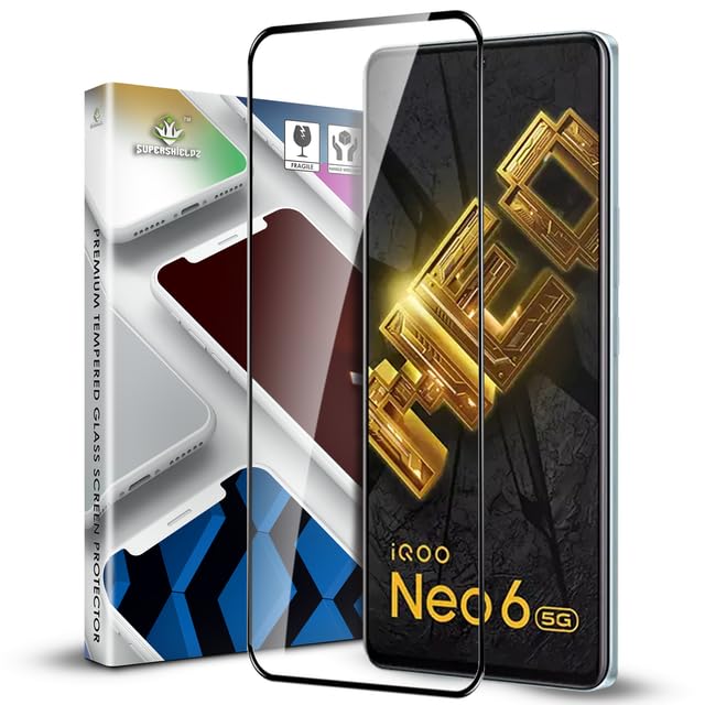 Image of Supershieldz NeoGuard HD+ Tempered Glass Screen Protector Guard For iQOO Neo 6 / Neo 6 SE / 9 SE / 7 and 7 Legend (6.62 Inch), 9H Hardness, Anti-Static, Case-Friendly, Easy Installation Kit - 1 Pack