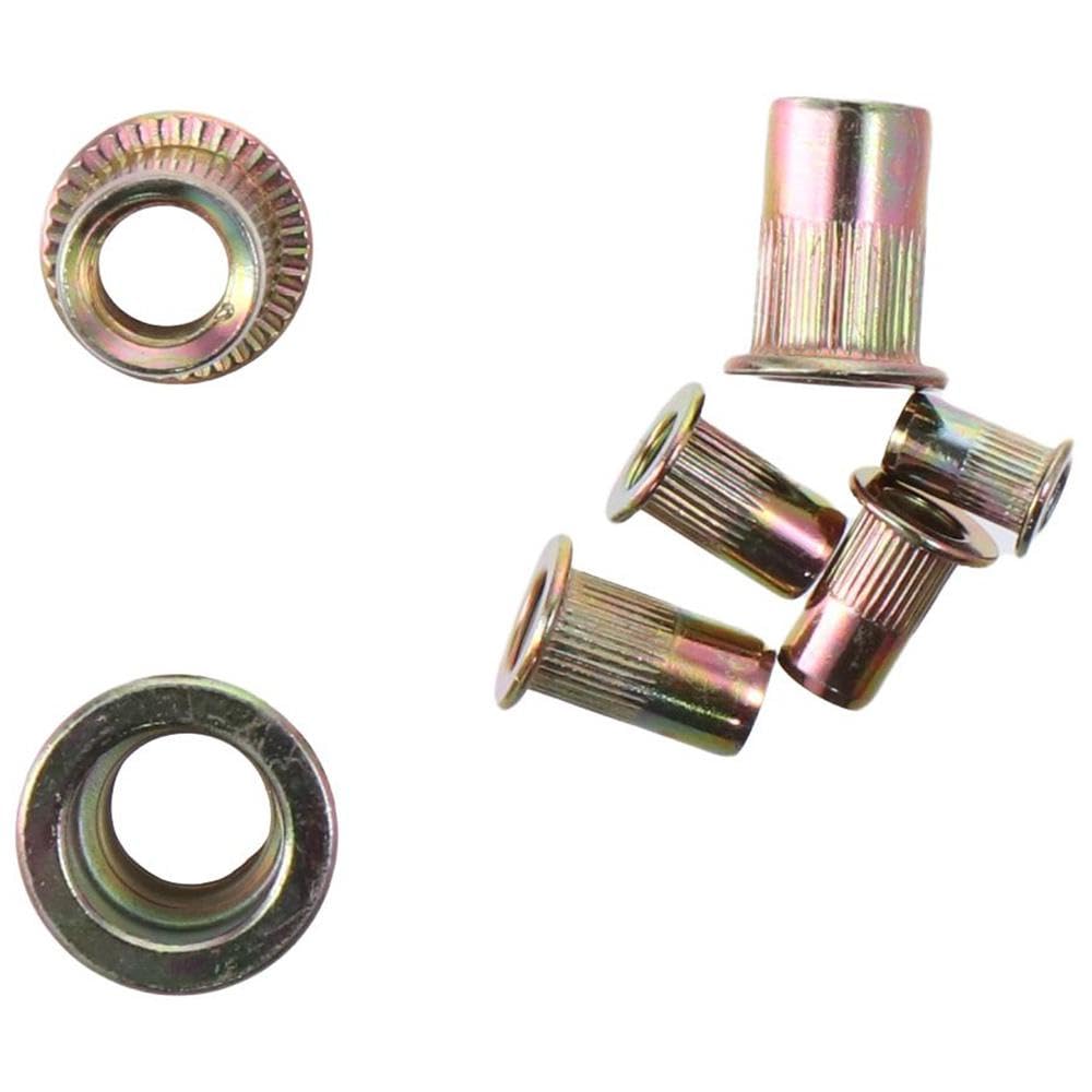 Upluckey Fasteners Hardware Set 150 Pcs Flat Head with Knurled Body Plain Finish Bolts Cover Caps Durable Carbon Steel Nutserts Kit Automotive - Image 3