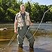 Jiubiaz Wathose 70D Nylon Composite PVC Angelhose, mit rutschfesten Gummistiefeln, Teichhose, Hochwasserhose, geeignet für Baustellen, Angeln, Bauernhöfe, Gärten（XXL）
