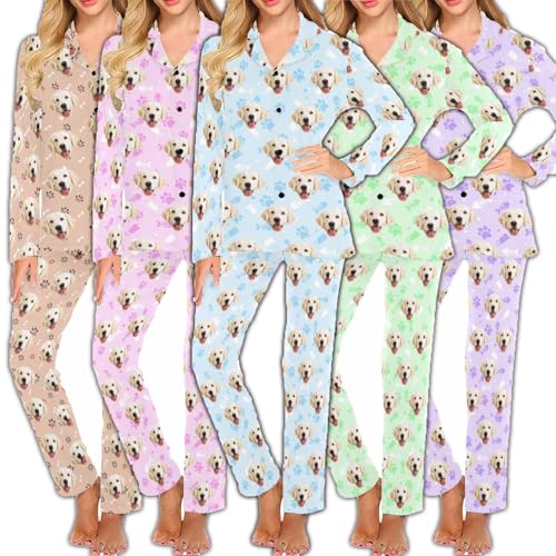 Personalized Pajamas For Women Custom Pet Pajamas Customized Pajamas Set
