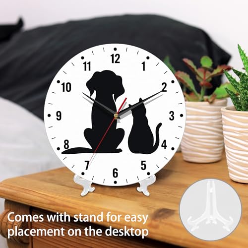 Horloge murale chat noir idée cadeau originale pour passionnés d'animaux - 4