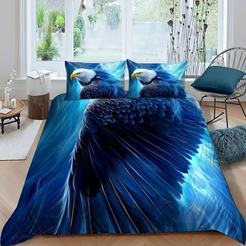 Housse de couette imprimé 3D animaux en microfibre douce 200x200 - 3