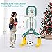 Amictoy Toddler Slide and Swing Set, 5 in 1 Kids Climber Slide Playset for Toddlers Age 1-3, Freestanding Baby Slide Indoor Outdoor Playground with Basketball Hoop