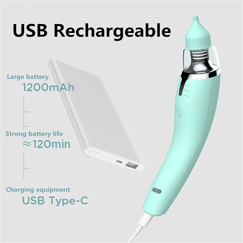 Elettrico Aspiratore Nasale, Aspiratore Nasale Newborn USB Naso Ricaricabile Cleaner, Clear Stuffy Noses Velocemente E Delicatamente, per Neonati Neonati E nei Bambini