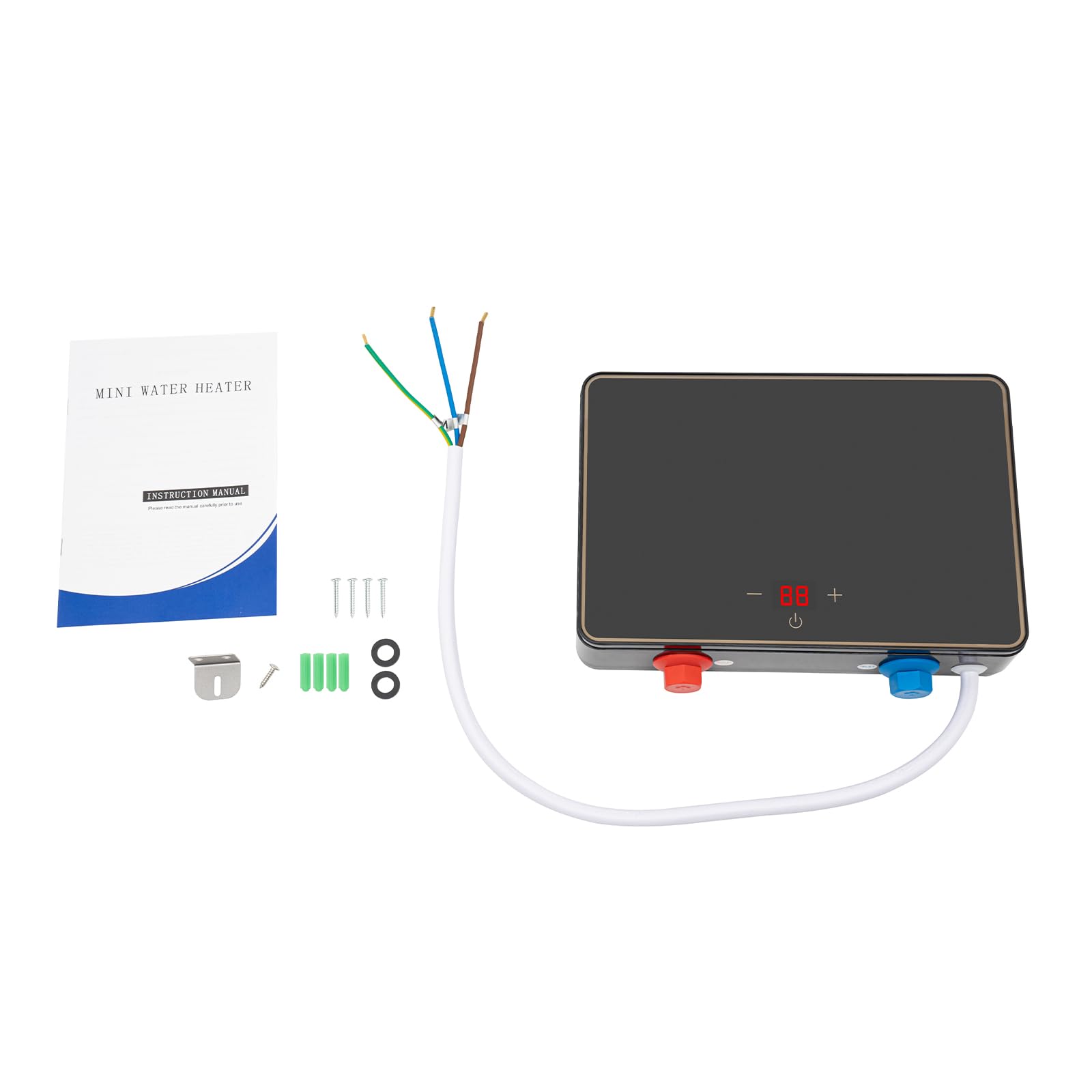 Scaldabagno elettrico senza serbatoio, mini scaldabagno istantaneo, scaldabagno elettrico istantaneo 220V 3.5KW-5.5KW