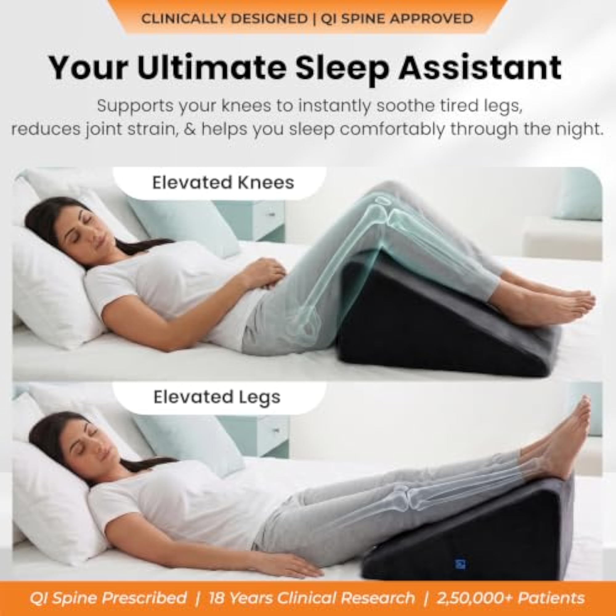 Pro-Comfort Bed Wedge Pillow, Premium Orthopedic Memory Foam Support