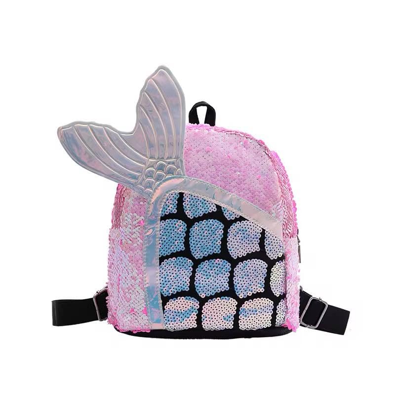 scooba Mermaid Tail Sequin Backpack for Girls, Iridescent assorted Color and Blue Design, Adjustable Straps-picture-10