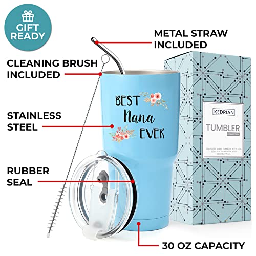 Kedrian Nana Tumbler 30Oz, Nana Gifts From Grandkids, Nana Coffee Mug, Nana Birthday Gifts For Nana Mug, Best Grandma Gifts For Grandma From Granddaughter,Birthday Gifts For Grandma Gifts For Birthday #TOP4