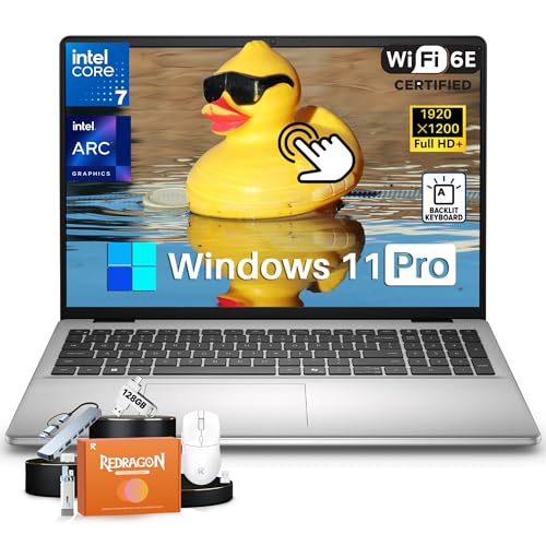 Image of Dell 16 Touchscreen Laptop DC16251, Intel 10-Core 7 150U(Up to 5.4GHz), 16 inch FHD+ IPS Display, 32GB DDR5 5200MT /s, 2TB SSD, Windows 11 Pro, Backlit KB, Fast Charge, Wi-Fi 6, Fingerprint Reader