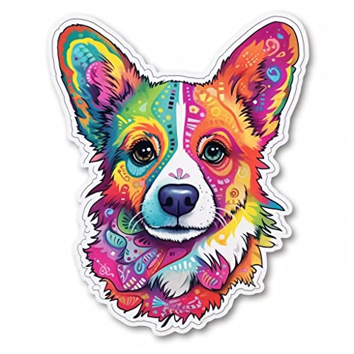 Image of Yoonek Graphics Welsh Corgi Welsh Corgi Dog Vinyl Decal Sticker for Car, Laptop, Tumbler, More. #0010046-4 inch