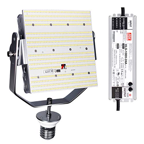 LED Retrofit Kit 100W E39 Mogul Base (400W Metal Halide Equivalent), 14500LM 5000K Daylight for Parking Lot Tennis Court Lights, ETL DLC Certified, AC 100-277V