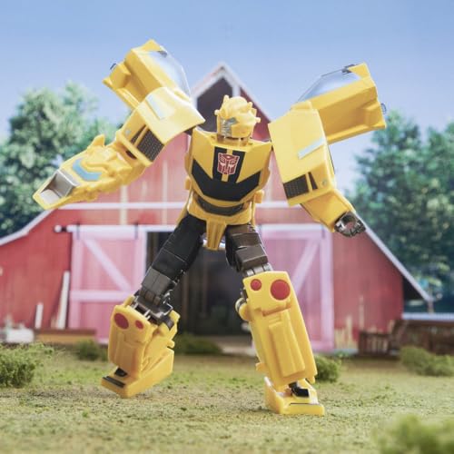 Image of TRANSFORMERS Toys EarthSpark Deluxe Class Bumblebee Action Figure, 5-Inch, Robot Toys for Kids Ages 6 and Up