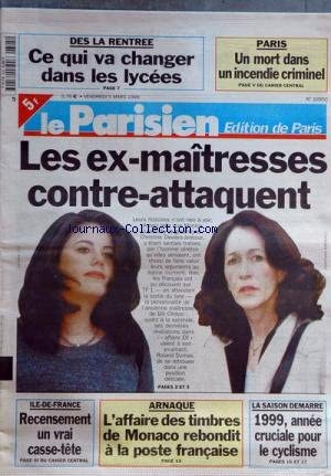 PARISIEN EDITION DE PARIS [No 16950] du 05/03/1999 - les ex-maitresses