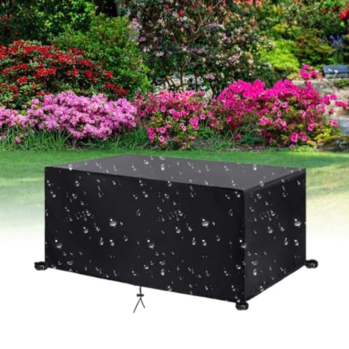 Housse table de patio 245x105x90 cm bâche imperméable tissu 420D
