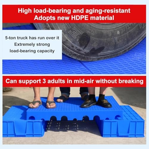 Lightweight Yellow Plastic Pallets - Nestable Waterproof Polyethylene Platform for Garage, Supermarket, Basement Use - Durable Floor Pallets for Easy Storage