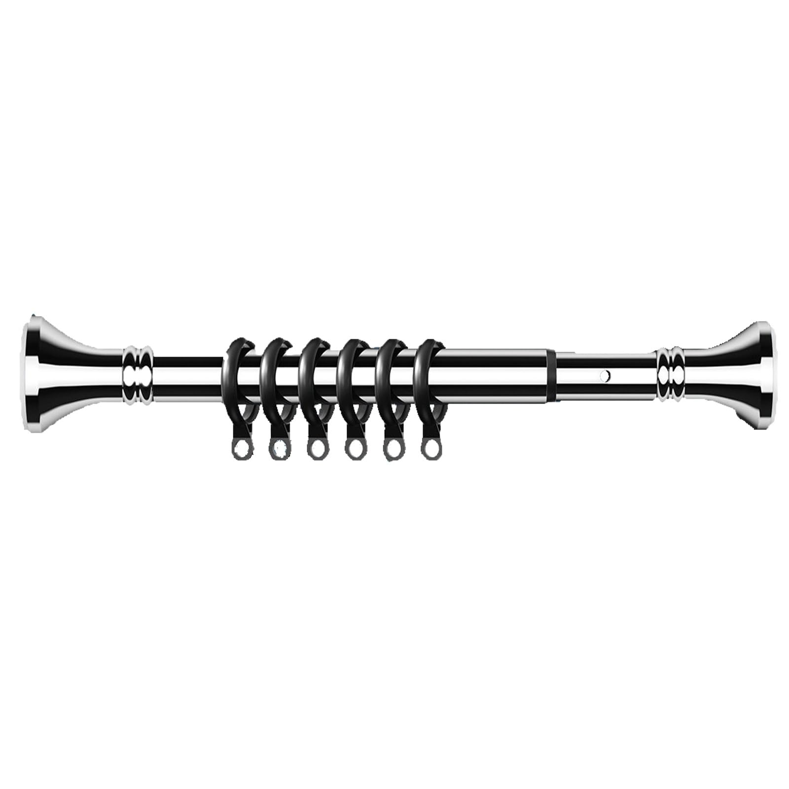 Heavy Duty Shower Curtain Rod, No Drilling Tension Curtain Rod, Carbon Steel, Nonslip for Bathroom Window Wardrobe(Silver,210-300cm/82-118in)