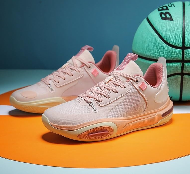 Chaussures de basket-ball unisexes rose powder en taille 38