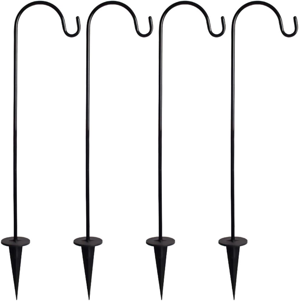 BESPORTBLE 4Pcs Outdoor Shepherd Hooks for Garden Plant Stand Hanger for Flowerpots Lanterns Bird Feeders and Outdoor Decor Courtyards and Patios