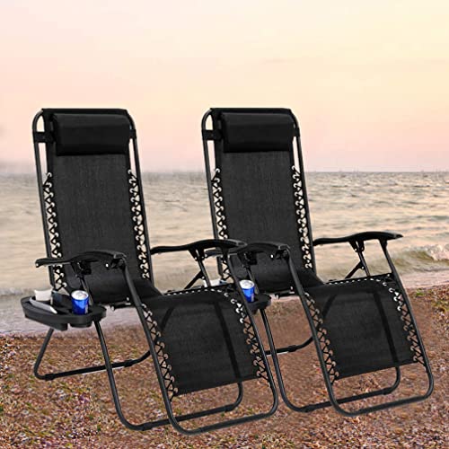 Aspect Zero Gravity Reclining Sun Loungers in Black - Image 9