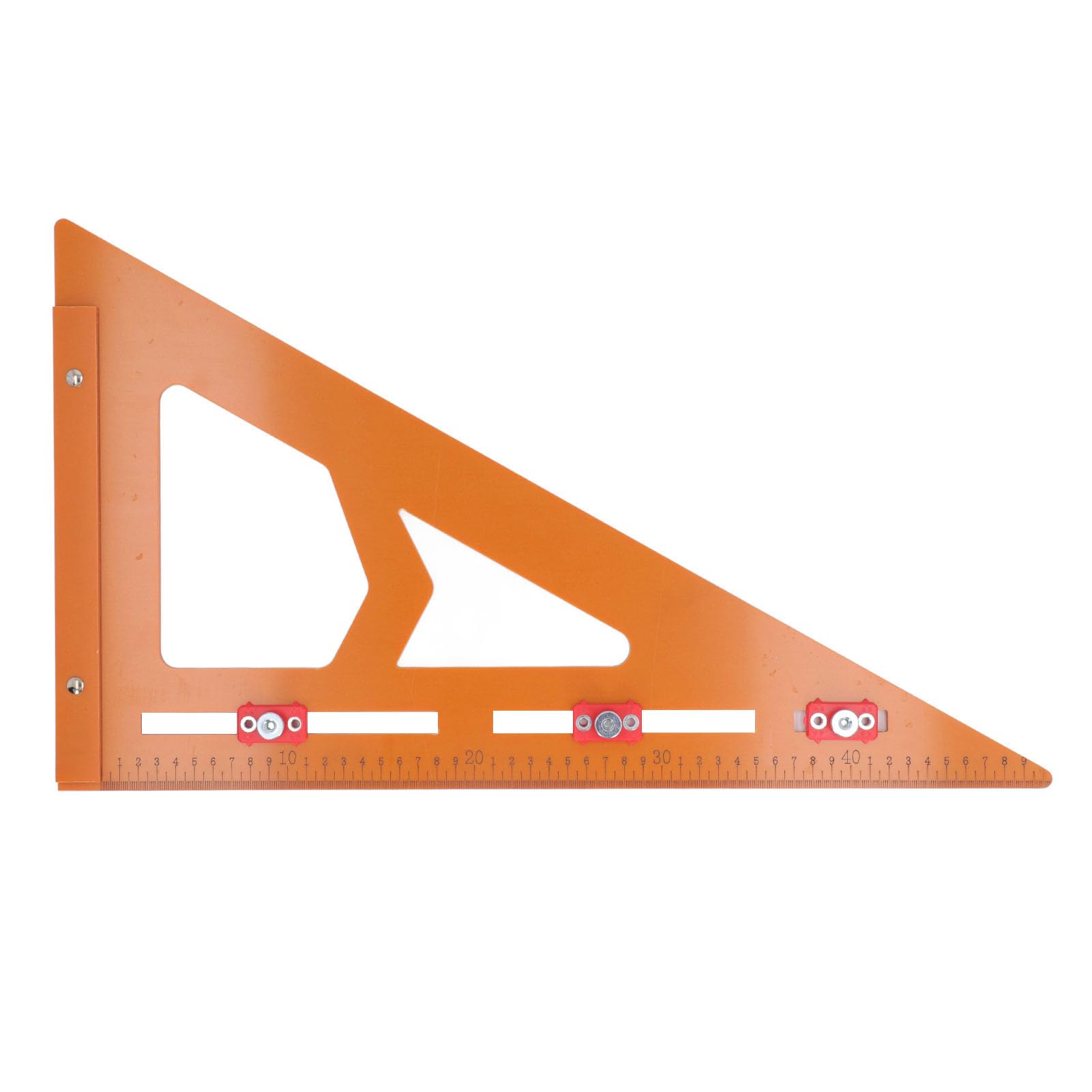 Yomiyuyr Rafter Square Carpenter Measuring Layout Tool, Rafter Square and Drilling Positioning Triangular Ruler A Carpentry Measuring Tool for Accurate Layouts