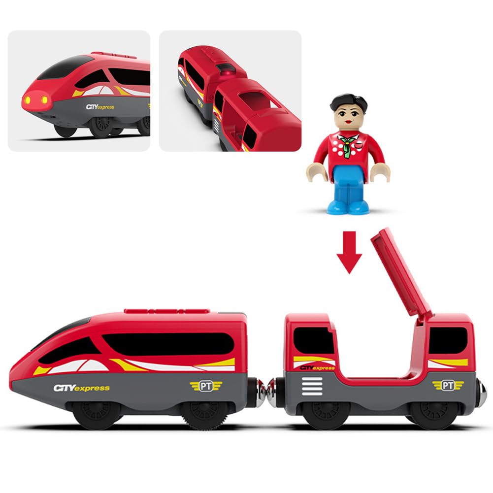 TOPLIVING Locomotora teledirigida para niños a partir de 3, 4, 5 años, kit de tren motorizado TOPLIVING Locomotora teledirigida para niños a partir de 3, 4, 5 años, kit de tren motorizado
