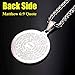 U7 Stainless Steel Bible Verse Prayer Necklace Praying Hands Round Coin Medal Pendant Religious Jewelry for Men Women