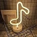 Produktbild Angeführt Music Notes Shaped Neon Lights Dekor Licht LED-Nachtlicht-Wand-Tischdekoration Batteriebetriebene Creative Lighting Lampen für Weihnachten Hochzeit Zeichen Geburtstag Luau-Sommer-Party Kind