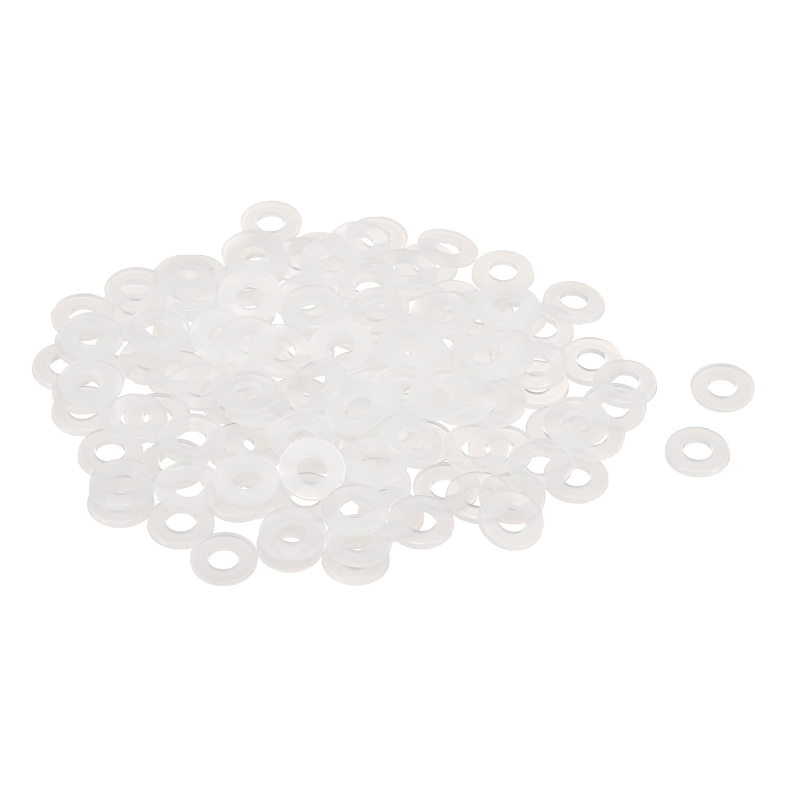 QUARKZMAN 120 szt. Podkładki płaskie, Nylonowe przepustnice M4 4 mm ID 9 mm od 1 mm Grubość Gładka Podkładka Podkładka Plastikowa Guma Podkładka Uszczelka Arkusz Mocowanie Pierścień dystansowy, Biały