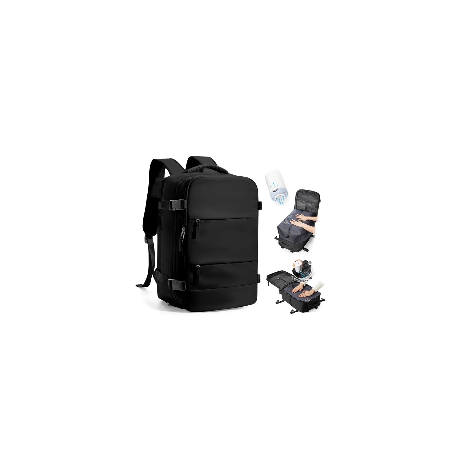 SZLX Zaino Ryanair 40x30x20 Sottovuoto con pompa Zaino da Viaggio 40x30x20 | Bagaglio a Mano 40x30x20 Wizzair Donna Uomo Borsa da Cabina per Easyjet Adatto a Laptop da 14 Pollici Impermeabile per Lavoro
