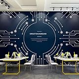 Fond d 'écran science fiction cyber-papier peint fond d'écran lettre créative logo bureautique industrielle windWallpaper Mur 3D Pâte frontière Décoration wallpaper Chambre 3D Poster-150cm×105cm