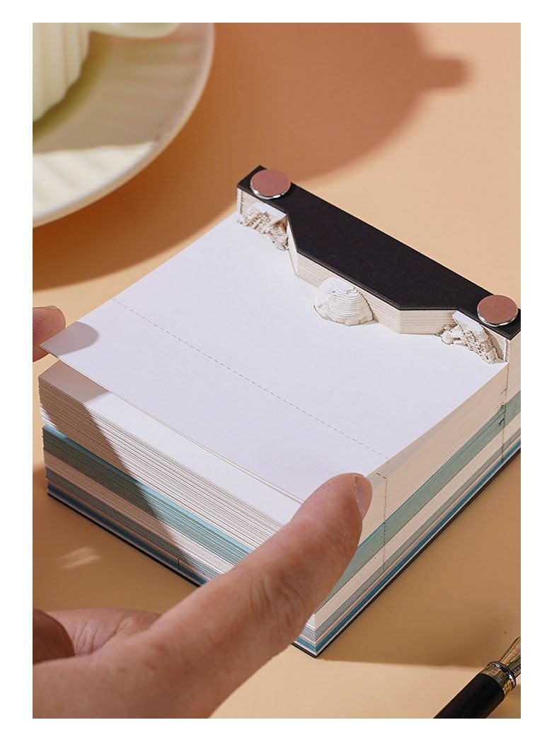 Bloc Notes Adhésifs 3D Bloc-Notes En Papier Sculpture En Papier Déchirable, Un Outil De Décompression Convient Pour Les Cadeaux Créatifs De Décoration De La Maison